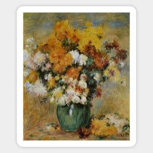 Bouquet of Chrysanthemums by Auguste Renoir Sticker